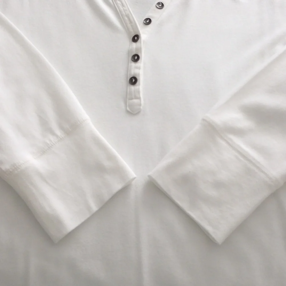 Relativity White Cotton V neck Henley Women's M (3/4 length sleeves) - Picture 4 of 8